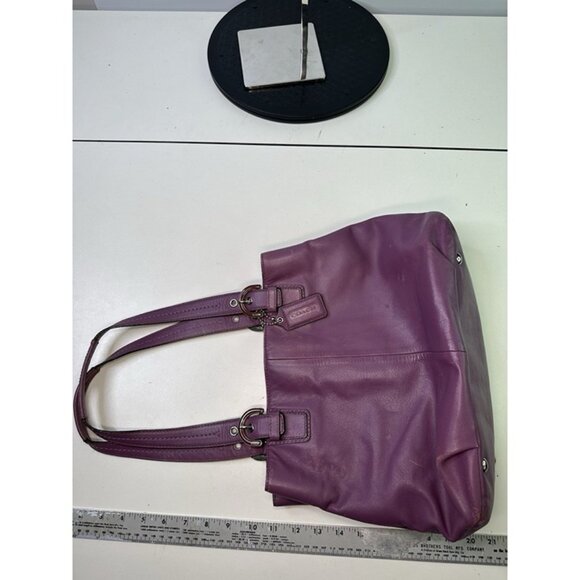 Coach Soho North South Purple Leather Satchel #F17216 - Picture 12 of 12